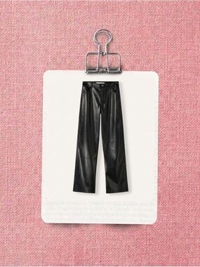 Bershka Black Faux Leather Pants